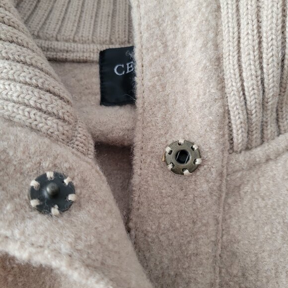 Vintage Centigrade Outerwear Tan 100% Wool Women’s Plus 2x Long Button Down - Picture 6 of 8